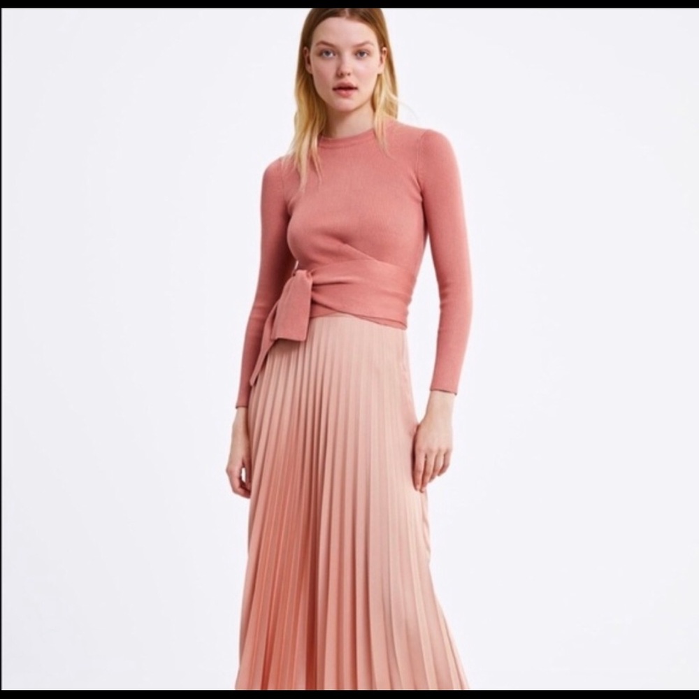 Zara knit wrap top